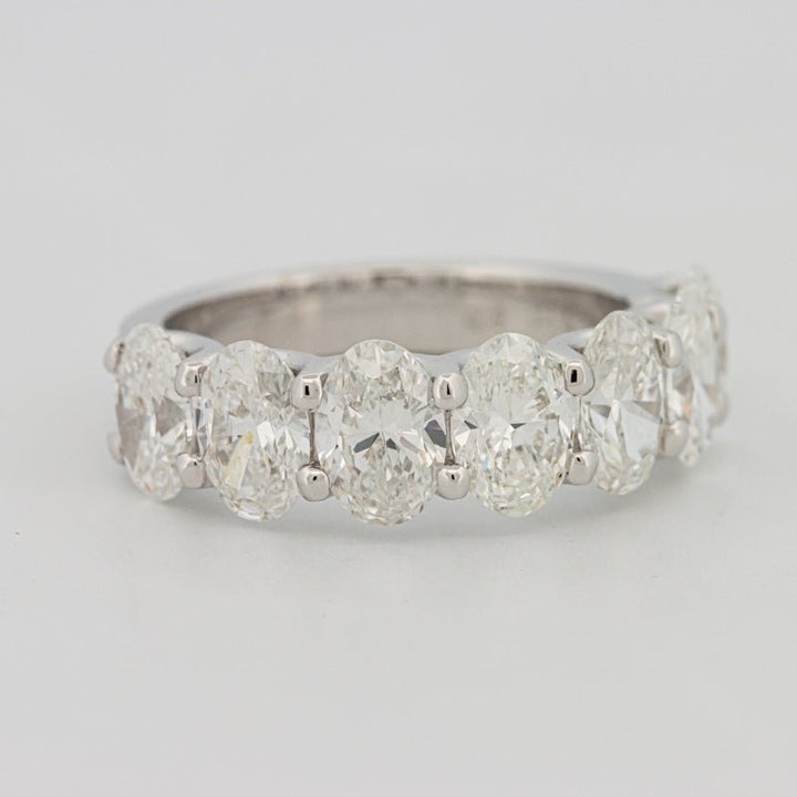7 Half Oval Floating Eternity Ring (LG) - ZIZOV DIAMONDS