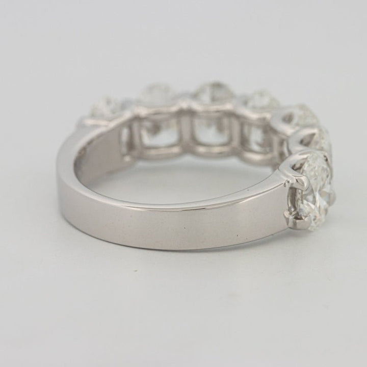 7 Half Oval Floating Eternity Ring (LG) - ZIZOV DIAMONDS
