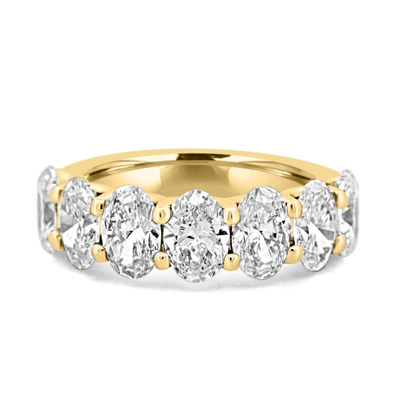 7 Half Oval Floating Eternity Ring (LG) - ZIZOV DIAMONDS