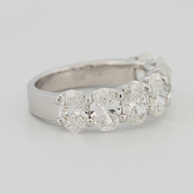 7 Half Oval Floating Eternity Ring (LG) - ZIZOV DIAMONDS
