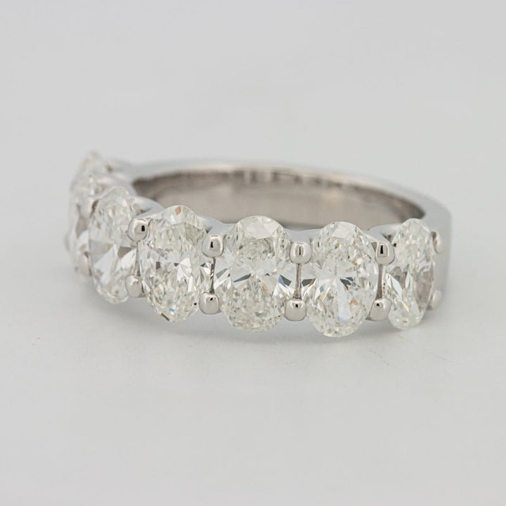 7 Half Oval Floating Eternity Ring (LG) - ZIZOV DIAMONDS