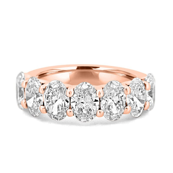 7 Half Oval Floating Eternity Ring (LG) - ZIZOV DIAMONDS