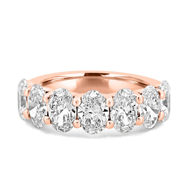 7 Half Oval Floating Eternity Ring (LG) - ZIZOV DIAMONDS