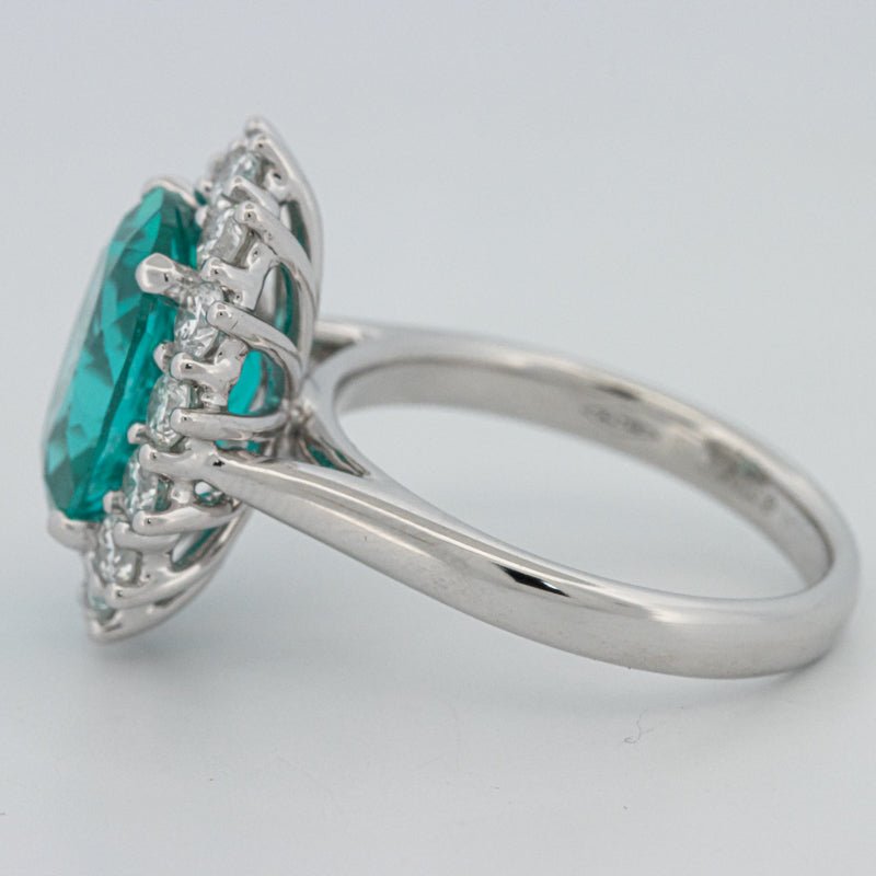 7.11 CT Oval Cut Paraiba Ring - ZIZOV DIAMONDS
