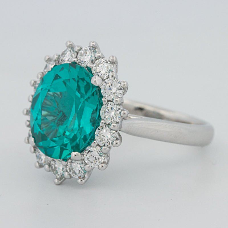 7.11 CT Oval Cut Paraiba Ring - ZIZOV DIAMONDS