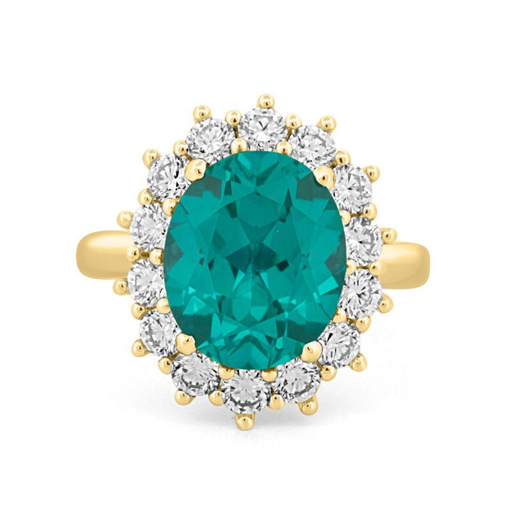 7.11 CT Oval Cut Paraiba Ring - ZIZOV DIAMONDS