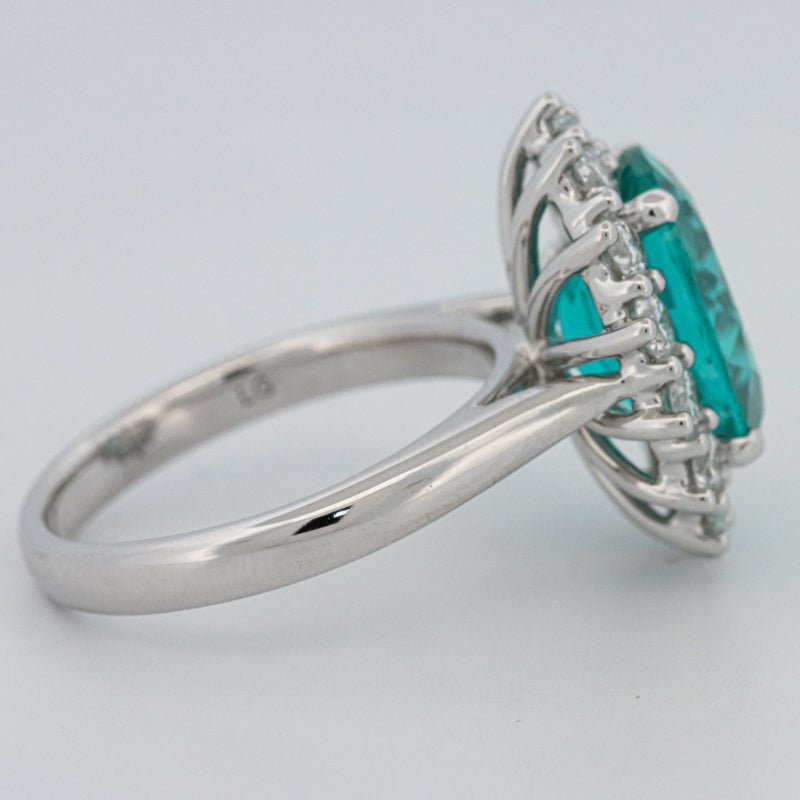 7.11 CT Oval Cut Paraiba Ring - ZIZOV DIAMONDS