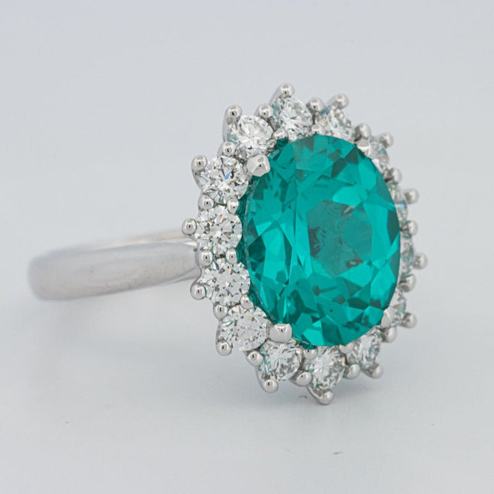 7.11 CT Oval Cut Paraiba Ring - ZIZOV DIAMONDS