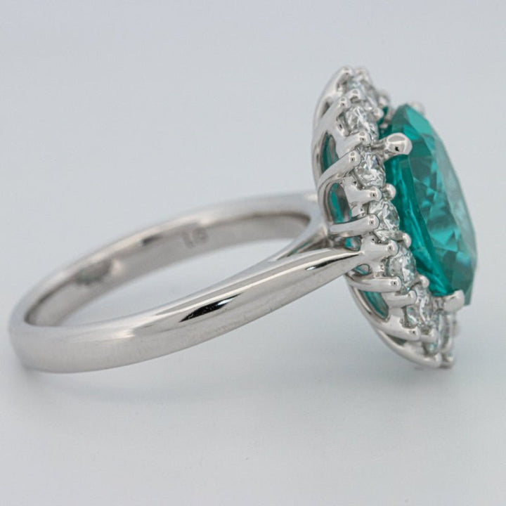 7.11 CT Oval Cut Paraiba Ring - ZIZOV DIAMONDS