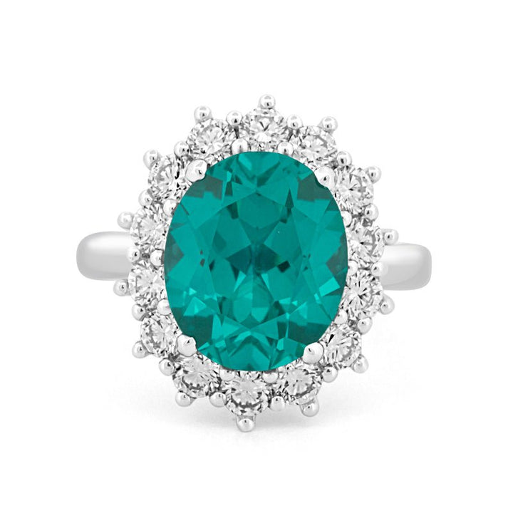 7.11 CT Oval Cut Paraiba Ring - ZIZOV DIAMONDS
