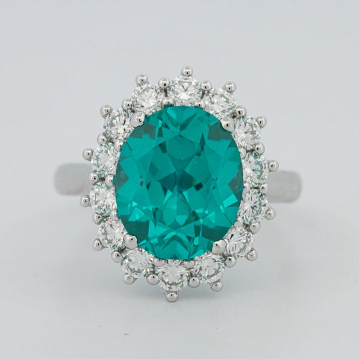 7.11 CT Oval Cut Paraiba Ring - ZIZOV DIAMONDS