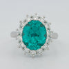 7.11 CT Oval Cut Paraiba Ring - ZIZOV DIAMONDS