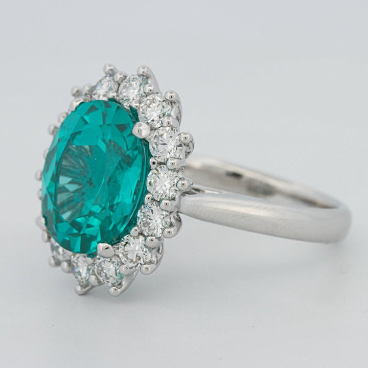 7.11 CT Oval Cut Paraiba Ring - ZIZOV DIAMONDS