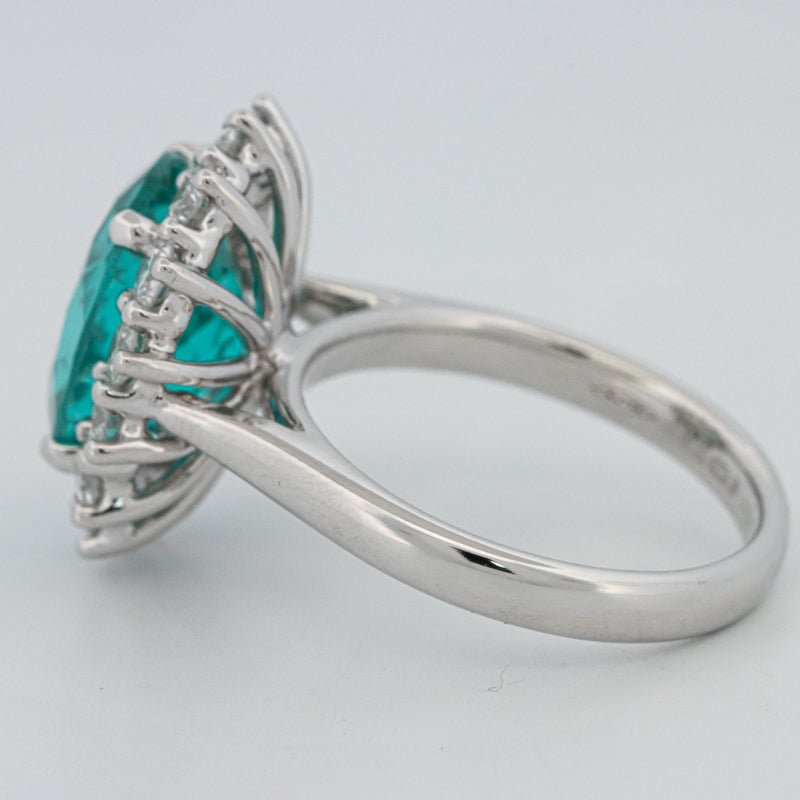 7.11 CT Oval Cut Paraiba Ring - ZIZOV DIAMONDS