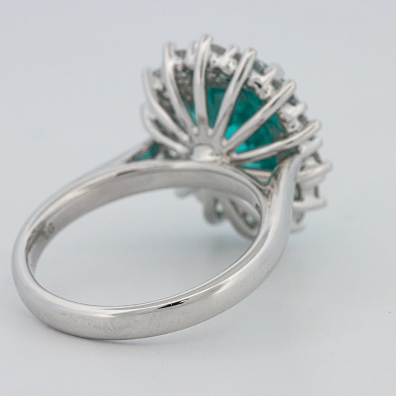 7.11 CT Oval Cut Paraiba Ring - ZIZOV DIAMONDS