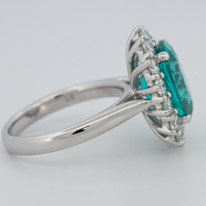 7.11 CT Oval Cut Paraiba Ring - ZIZOV DIAMONDS