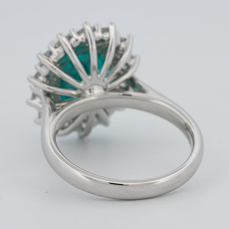 7.11 CT Oval Cut Paraiba Ring - ZIZOV DIAMONDS