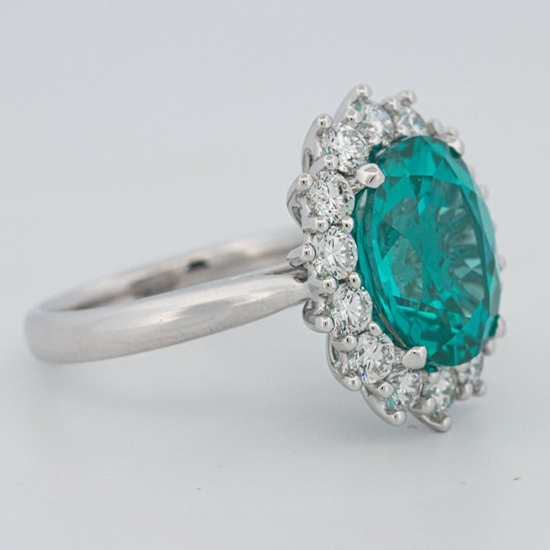 7.11 CT Oval Cut Paraiba Ring - ZIZOV DIAMONDS