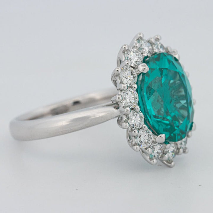 7.11 CT Oval Cut Paraiba Ring - ZIZOV DIAMONDS