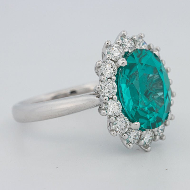 7.11 CT Oval Cut Paraiba Ring - ZIZOV DIAMONDS