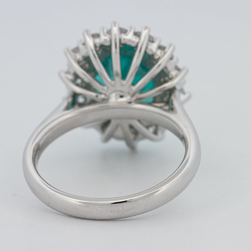 7.11 CT Oval Cut Paraiba Ring - ZIZOV DIAMONDS