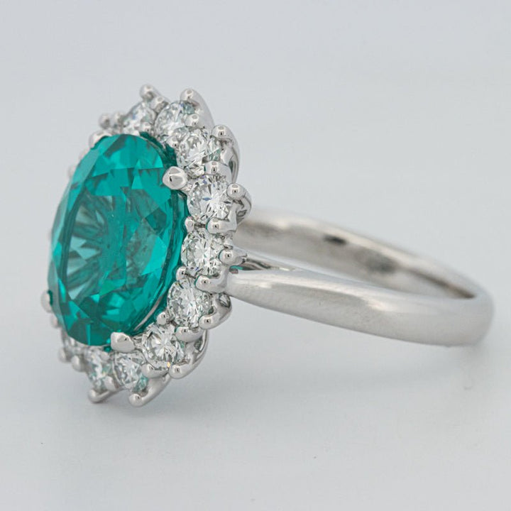 7.11 CT Oval Cut Paraiba Ring - ZIZOV DIAMONDS