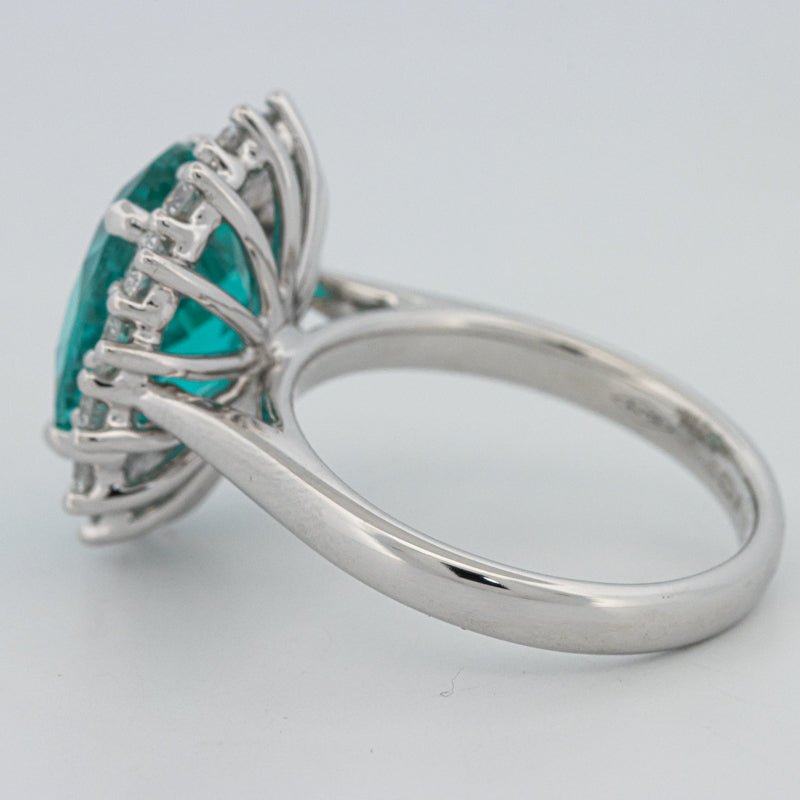 7.11 CT Oval Cut Paraiba Ring - ZIZOV DIAMONDS