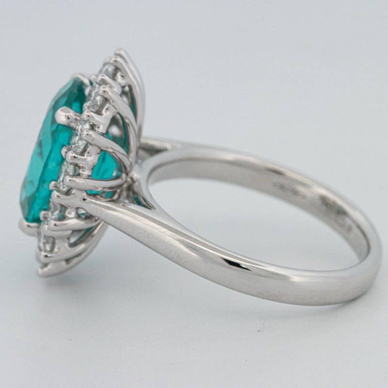 7.11 CT Oval Cut Paraiba Ring - ZIZOV DIAMONDS