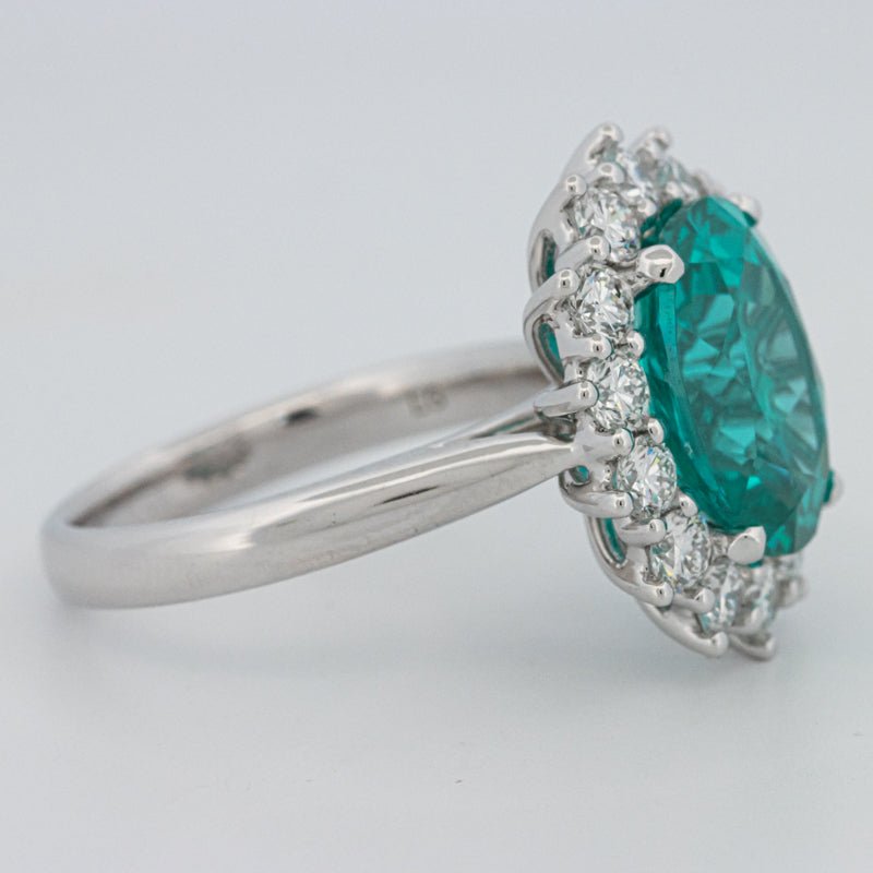7.11 CT Oval Cut Paraiba Ring - ZIZOV DIAMONDS