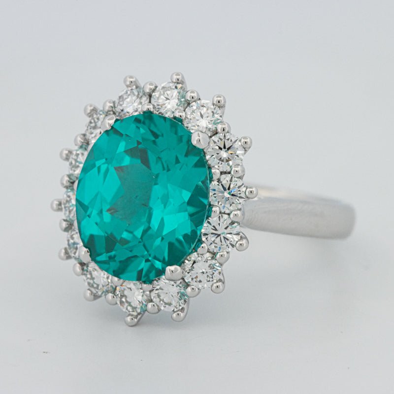 7.11 CT Oval Cut Paraiba Ring - ZIZOV DIAMONDS