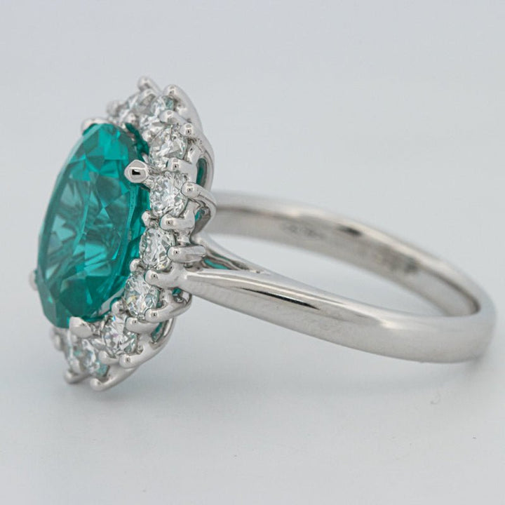 7.11 CT Oval Cut Paraiba Ring - ZIZOV DIAMONDS