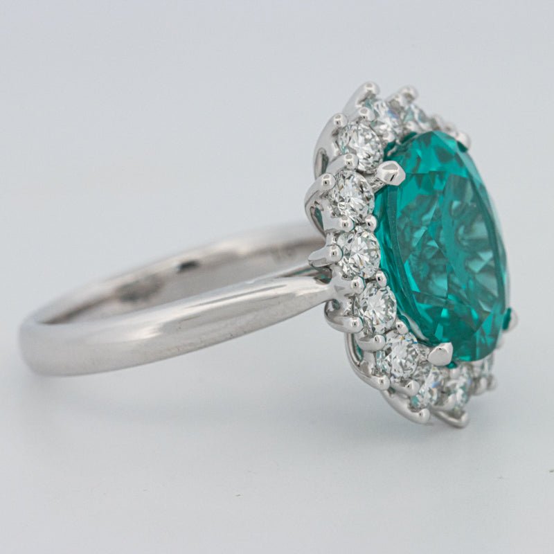 7.11 CT Oval Cut Paraiba Ring - ZIZOV DIAMONDS