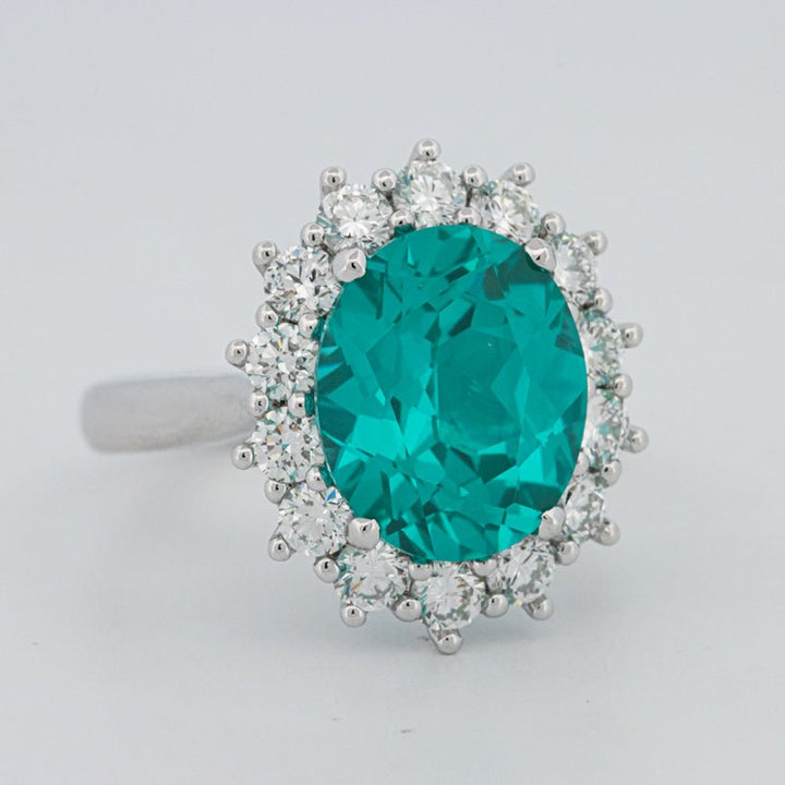 7.11 CT Oval Cut Paraiba Ring - ZIZOV DIAMONDS