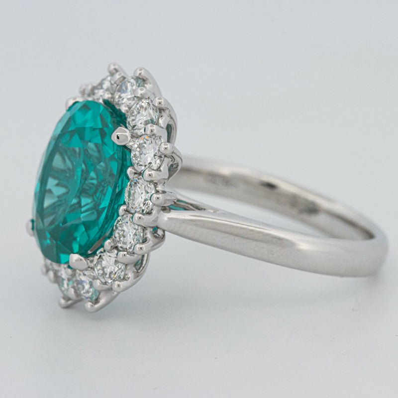 7.11 CT Oval Cut Paraiba Ring - ZIZOV DIAMONDS