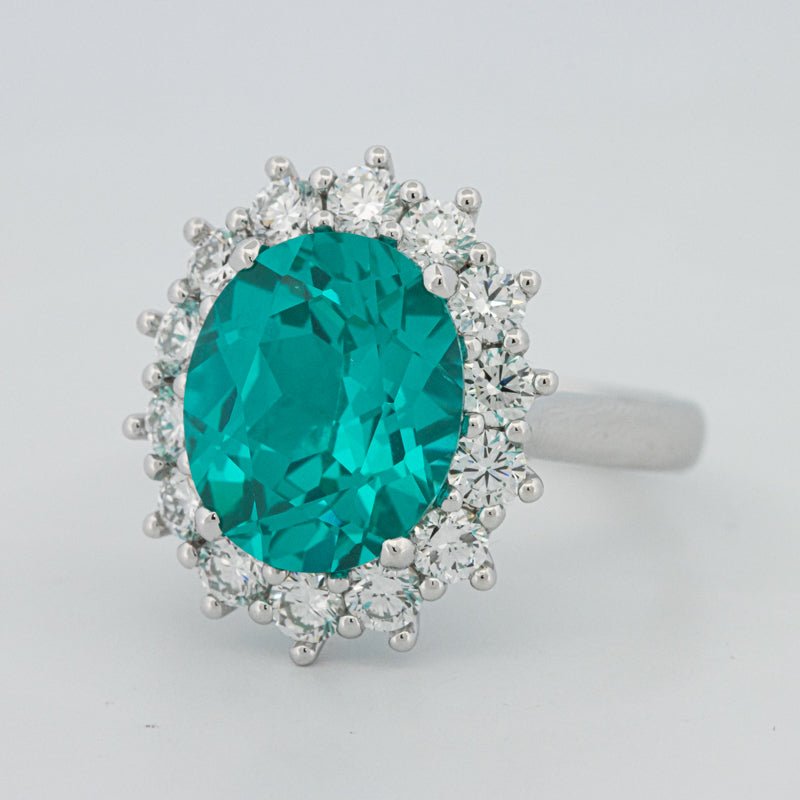 7.11 CT Oval Cut Paraiba Ring - ZIZOV DIAMONDS