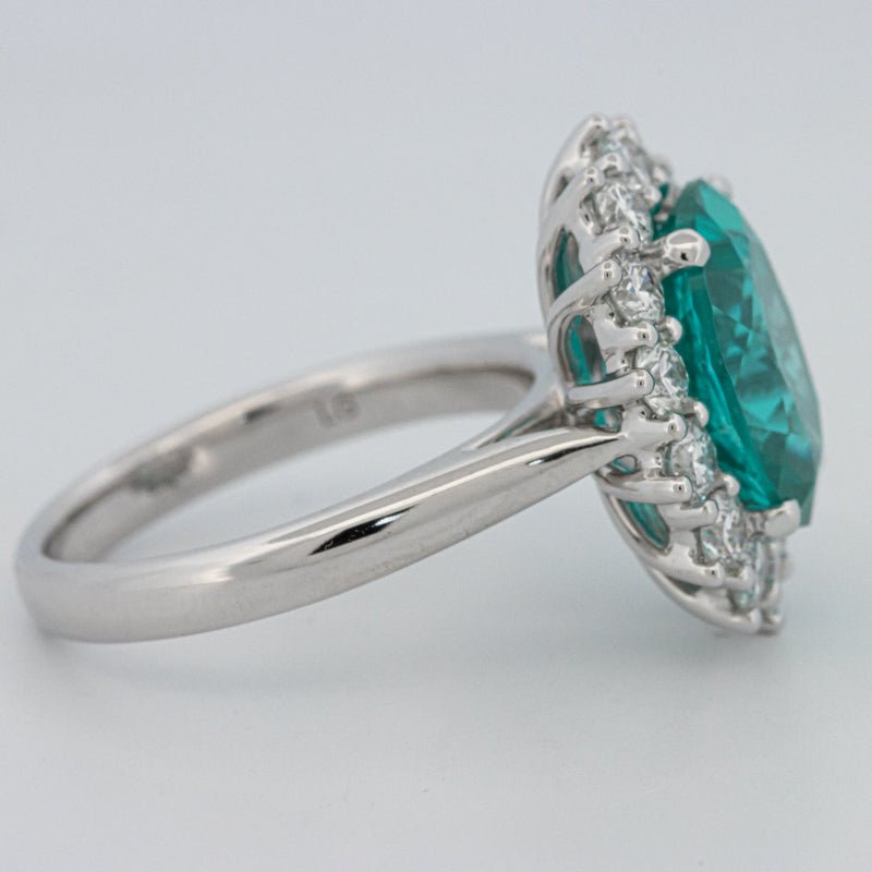7.11 CT Oval Cut Paraiba Ring - ZIZOV DIAMONDS
