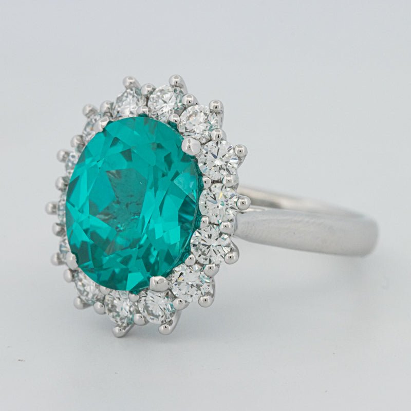 7.11 CT Oval Cut Paraiba Ring - ZIZOV DIAMONDS