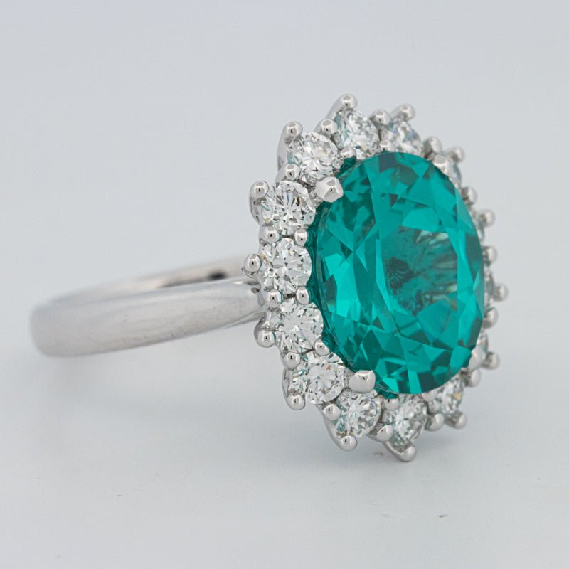 7.11 CT Oval Cut Paraiba Ring - ZIZOV DIAMONDS