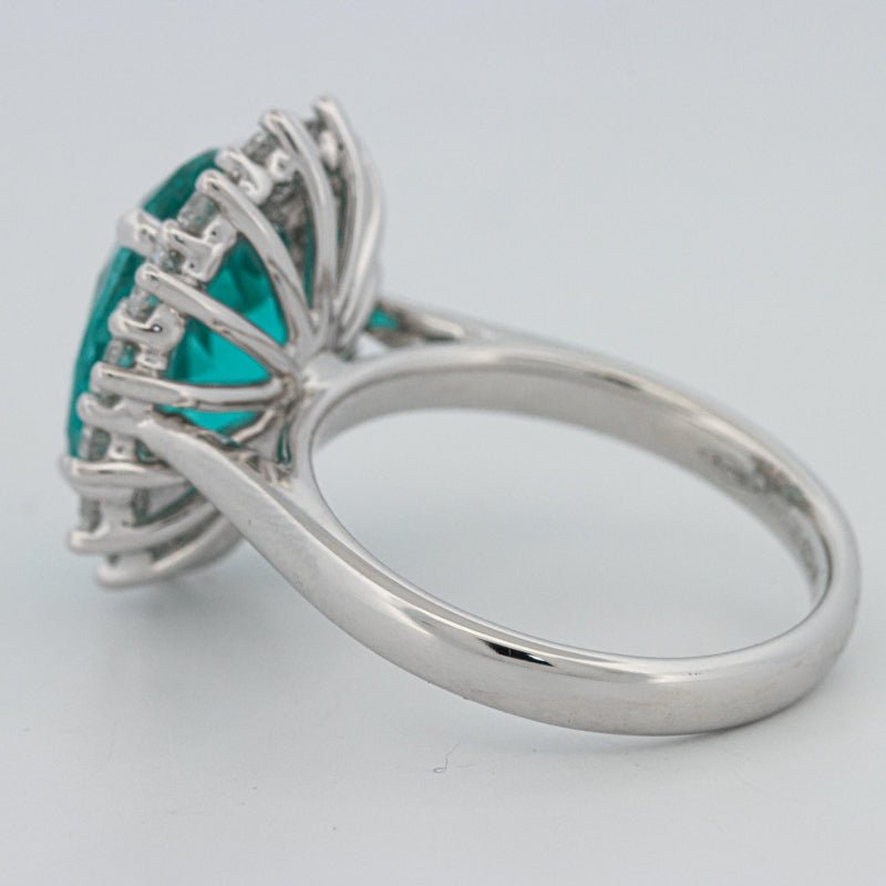 7.11 CT Oval Cut Paraiba Ring - ZIZOV DIAMONDS