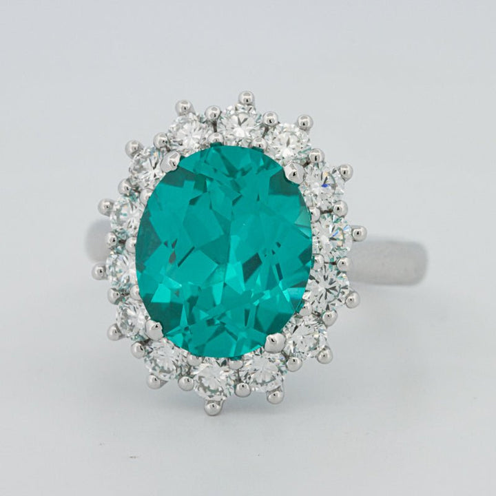 7.11 CT Oval Cut Paraiba Ring - ZIZOV DIAMONDS