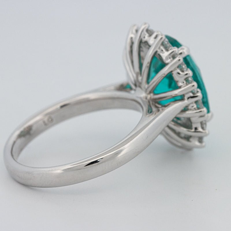 7.11 CT Oval Cut Paraiba Ring - ZIZOV DIAMONDS