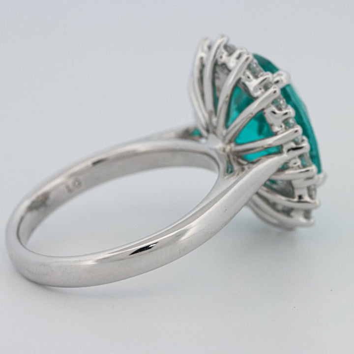 7.11 CT Oval Cut Paraiba Ring - ZIZOV DIAMONDS