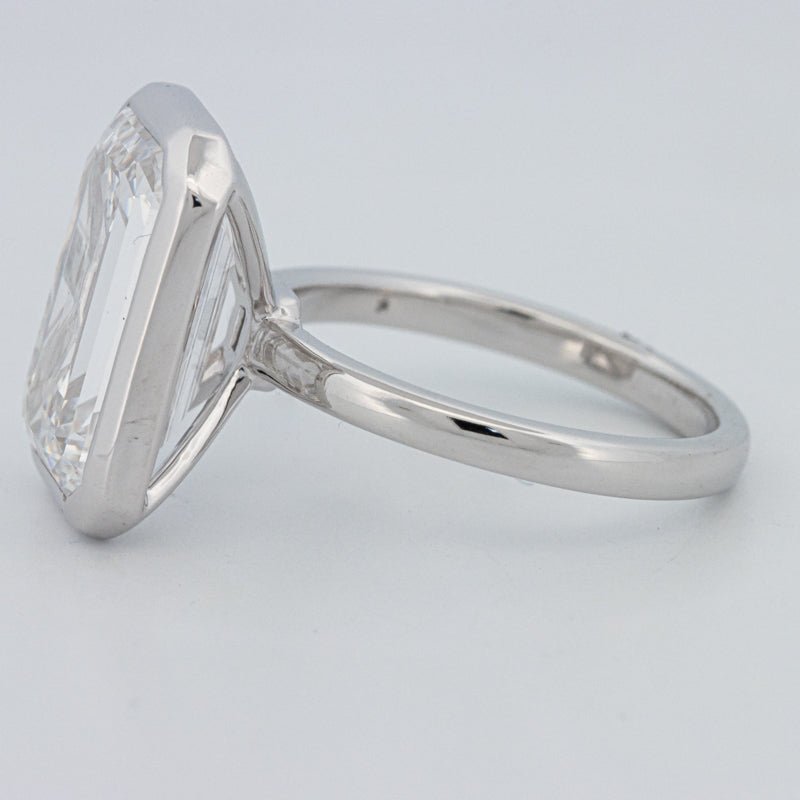 7.12 CT Bezel Setted Emerald Cut Solitaire (LG) - ZIZOV DIAMONDS