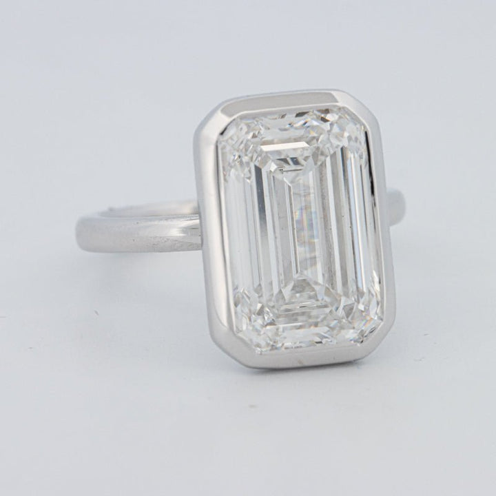 7.12 CT Bezel Setted Emerald Cut Solitaire (LG) - ZIZOV DIAMONDS