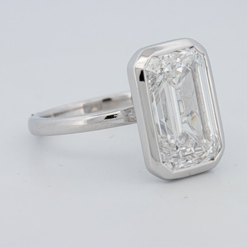 7.12 CT Bezel Setted Emerald Cut Solitaire (LG) - ZIZOV DIAMONDS