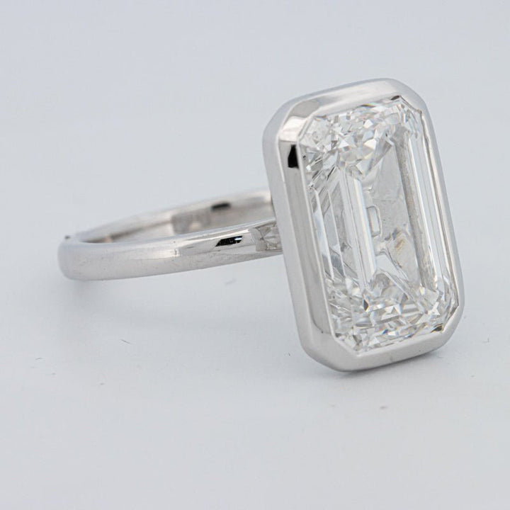 7.12 CT Bezel Setted Emerald Cut Solitaire (LG) - ZIZOV DIAMONDS