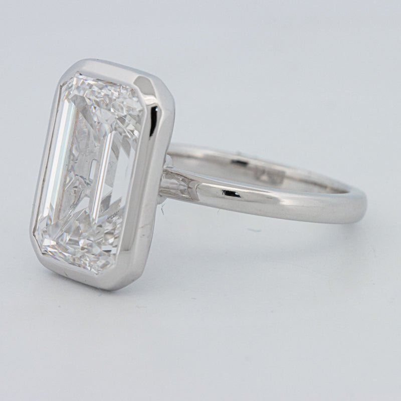 7.12 CT Bezel Setted Emerald Cut Solitaire (LG) - ZIZOV DIAMONDS
