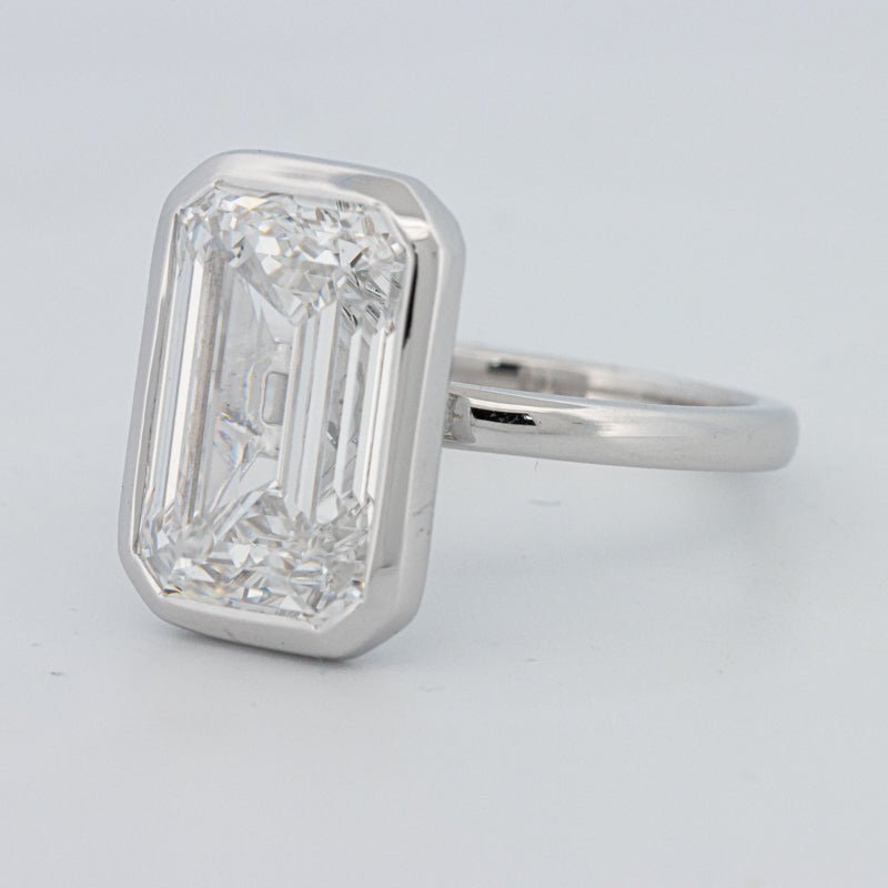 7.12 CT Bezel Setted Emerald Cut Solitaire (LG) - ZIZOV DIAMONDS