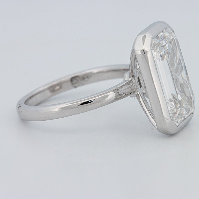7.12 CT Bezel Setted Emerald Cut Solitaire (LG) - ZIZOV DIAMONDS