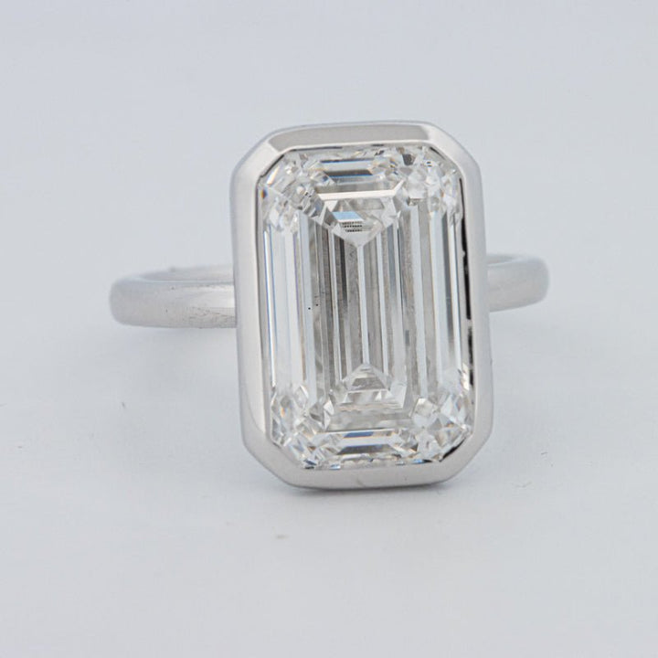 7.12 CT Bezel Setted Emerald Cut Solitaire (LG) - ZIZOV DIAMONDS